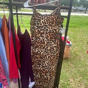 Leopard Print Slip Dress